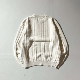 90's Bill BLASS コットン ニット セーター(オフホワイト)
