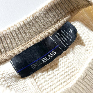 90's Bill BLASS コットン ニット セーター(オフホワイト)