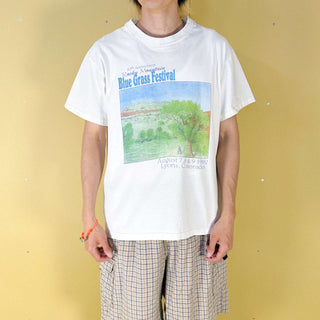 90's "Blue Grass Festival" グラフィック プリント Tシャツ