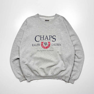 90's CHAPS RALPH LAUREN カレッジ風 プリントロゴ スウェットシャツ