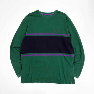 90's CHAPS RALPH LAUREN 鹿の子 ライン カットソー