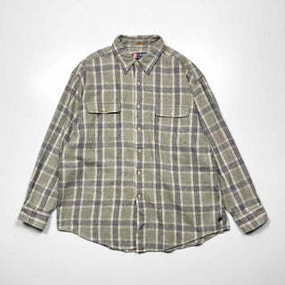 90's CHAPS RALPH LAUREN ウール混 チェック L/S ネルシャツ
