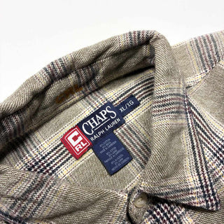 90's CHAPS RALPH LAUREN ウール混 チェック L/S ネルシャツ