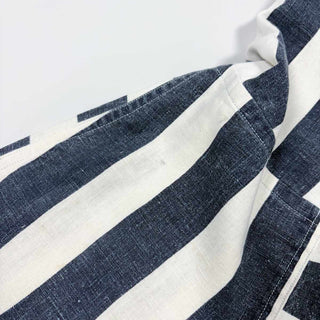 90's CHAPS Ralph Lauren 太ストライプ コットン×リネン S/Sシャツ