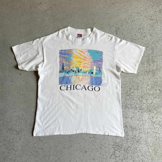 90's ISLANDER "CHICAGO" 発砲 アートプリント Tシャツ (コピー)