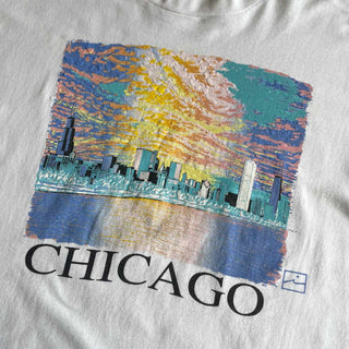 90's ISLANDER "CHICAGO" 発砲 アートプリント Tシャツ (コピー)