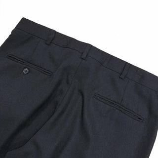 90's CITY STREETS ポリエステル×ウーステッドウール 3タック ワイド スラックス