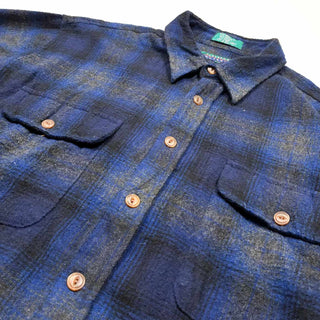 90's CLAYBROOKE OUTDOORS ウール混 オンブレチェック L/S ネルシャツ