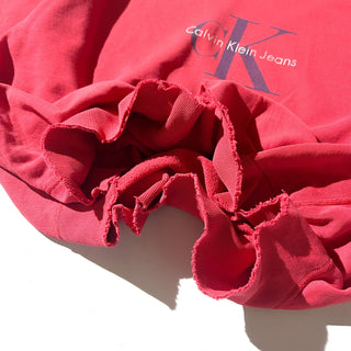 90's Calvin Klein プリントロゴ ボロ スウェットシャツ