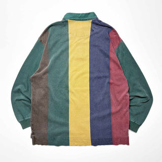 90's DOCKERS  L/S マルチカラー ストライプ ポロシャツ