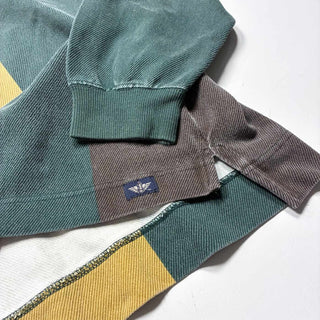90's DOCKERS  L/S マルチカラー ストライプ ポロシャツ