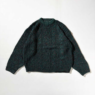 ～90's ETCHINGS カラーネップ ケーブル ニット セーター