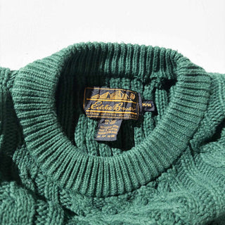 ～90's Eddie Bauer コットン ケーブル ニット セーター