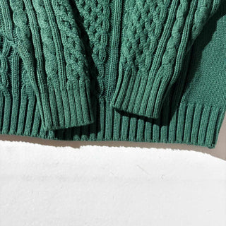 ～90's Eddie Bauer コットン ケーブル ニット セーター