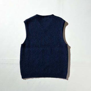 90's Eddie Bauer ダークネイビー ウール ニット ベスト