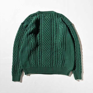 ～90's Eddie Bauer コットン ケーブル ニット セーター