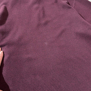 90's Eddie Bauer ワインレッド 千鳥格子 L/S ニットポロシャツ