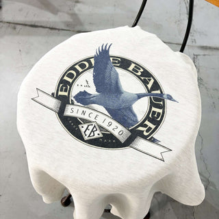 90's Eddie Bauer 前V ロゴプリント スウェットシャツ