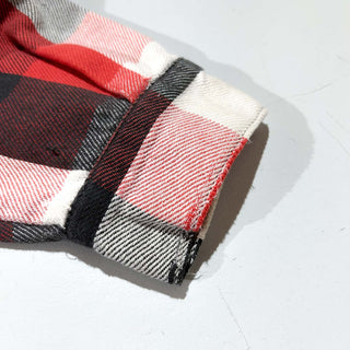 90's FIVE BROTHER ブロック チェック L/S ネルシャツ(レッド×ブラック×ホワイト)