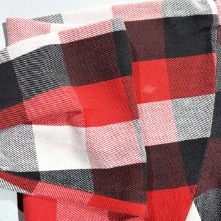 90's FIVE BROTHER ブロック チェック L/S ネルシャツ(レッド×ブラック×ホワイト)