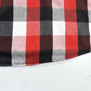 90's FIVE BROTHER ブロック チェック L/S ネルシャツ(レッド×ブラック×ホワイト)