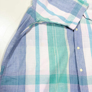 90's GANT マドラスチェック コットン S/S シャツ