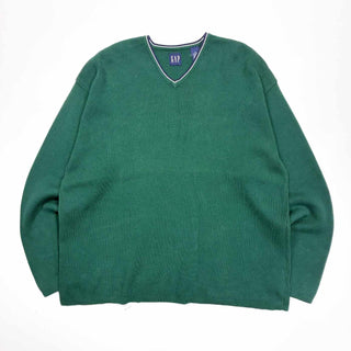 90's GAP リブライン コットン ニット セーター
