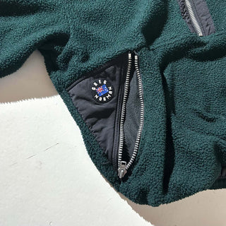 90's GREG NORMAN デナリタイプ ナイロン切替 ハーフジップ フリース ジャケット