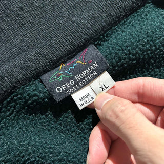 90's GREG NORMAN デナリタイプ ナイロン切替 ハーフジップ フリース ジャケット