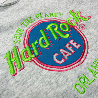 90's HARD ROCK CAFE 刺繍 "ORLANDO" スウェット シャツ