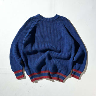90's HARRY ROSEN ピュアバージンウール リブ編み ニット セーター