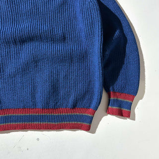 80's HARRY ROSEN ピュアバージンウール リブ編み ニット セーター