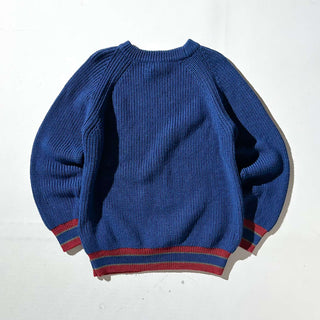 80's HARRY ROSEN ピュアバージンウール リブ編み ニット セーター