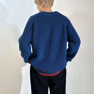 80's HARRY ROSEN ピュアバージンウール リブ編み ニット セーター