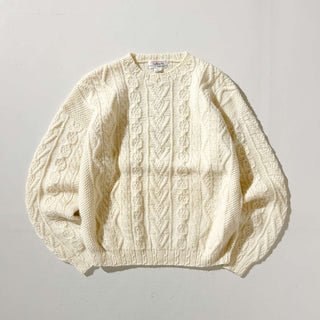 90's "Hand knit" Talbots アランニット セーター