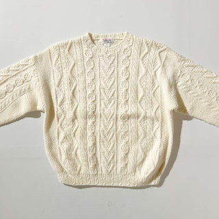 90's "Hand knit" Talbots アランニット セーター