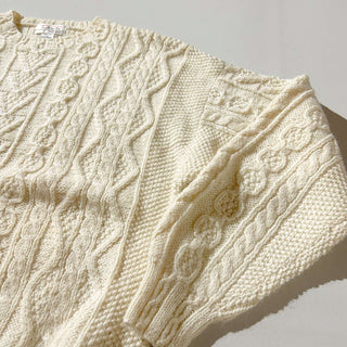 90's "Hand knit" Talbots アランニット セーター
