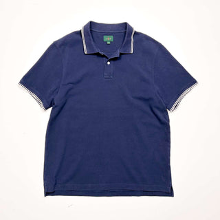 90's J.CREW リブライン ソリッド ポロシャツ