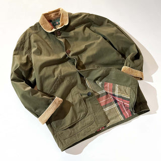 90's J.Crew オリーブ 襟コーデュロイ ハンティング ジャケット