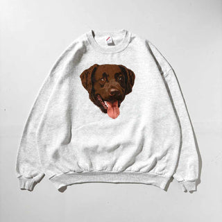 90's JERZEES "MADE IN USA" "ラブラドールレトリーバー" アニマルプリント スウェット