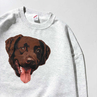 90's JERZEES "MADE IN USA" "ラブラドールレトリーバー" アニマルプリント スウェット