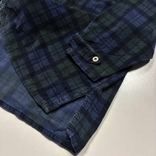 90's L.A.BLUES ブラックウォッチ フルジップ コーデュロイ シャツ ジャケット