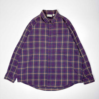 90's "made in USA" L.L.BEAN コットン B.D. チェック L/S シャツ