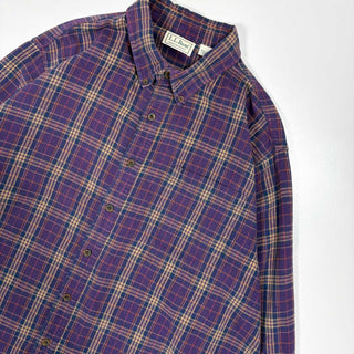 90's "made in USA" L.L.BEAN コットン B.D. チェック L/S シャツ