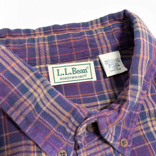 90's "made in USA" L.L.BEAN コットン B.D. チェック L/S シャツ