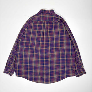 90's "made in USA" L.L.BEAN コットン B.D. チェック L/S シャツ