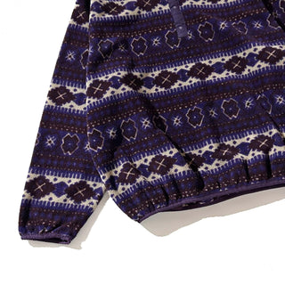 90's L.L.Bean 総柄 スナップTタイプ フリース プルオーバー