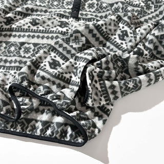 90's L.L.Bean ノルディック調 総柄 スナップTタイプ フリース プルオーバー