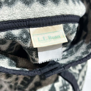 90's L.L.Bean ノルディック調 総柄 スナップTタイプ フリース プルオーバー