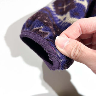 90's L.L.Bean 総柄 スナップTタイプ フリース プルオーバー